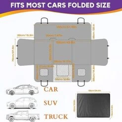 Loiion Back Seat Extender For Dogs,Dog Seat Cover For Back Seat,Pet Seat Cover With Mesh Window,Back Seat Covers For Car Travel Camping Air Mattress Dog Hammock For Car Truck SUV (Black) -Dog Supply Store 51yQEVUhykL