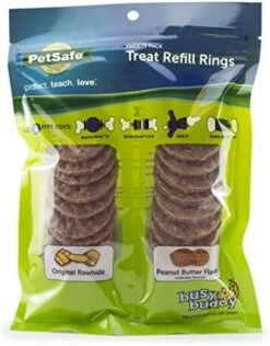 PetSafe Treat Rings - 16 Rings - Size B - Original & Busy Buddy Bristle Bone - Treat-Holding Toy For Dogs - Purple, Large -Dog Supply Store 51yRVQJ1FnL. AC