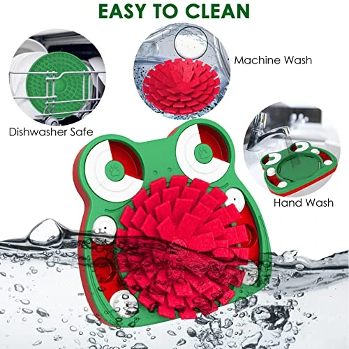 Lalolee Dog Puzzle Toys, 3-in-1 Dog Puzzles With Licking Pad And Slow Food, Stress Relief Interactive Dog Toy For Feeding (Green) 5 Lalolee Dog Puzzle Toys, 3-in-1 Dog Puzzles With Licking Pad And Slow Food, Stress Relief Interactive Dog Toy For Feeding (Green) - Image 3