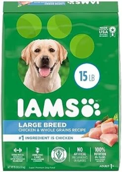 IAMS Adult High Protein Large Breed Dry Dog Food With Real Chicken, 15 Lb. Bag -Dog Supply Store 51z1RqiSk9L. AC