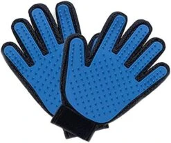 YangYan Cat Grooming Gloves Dog Hair Remover Gentle Deshedding Brush Comb Tool Pet Massage Mitt With Enhanced Long/Short Fur (Color : Blue Left, Size : One Size) -Dog Supply Store 51z8gG8GsL. AC