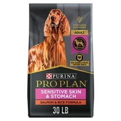 Purina Pro Plan Sensitive Skin And Stomach Dog Food Salmon And Rice Formula - 30 Lb. Bag