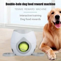Newooh Automatic Pet Feeders, Food Dispenser For Dog Cat Small Animals, Fetch Tennis Ball Launcher Dog Training Toys, Interactive Throwing Ball Machine -Dog Supply Store 51zMeKejmGL