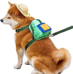 GENERIC Dog Carrier With Built-in Poop Bag Dispenser, Lightweight Pet Backpack With Self-Leash For Small Medium Dogs 4-20 Lbs.