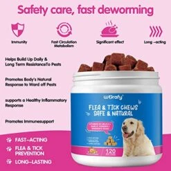 Flea And Tick Prevention For Dogs Chewables Pills, 120 Tablets Flea And Tick Chews For Dogs, Oral Flea Pills For All Breeds And Ages Dogs, Oral Flea Pills For Dogs Supplement -Dog Supply Store 51zgiOFKs9L 1