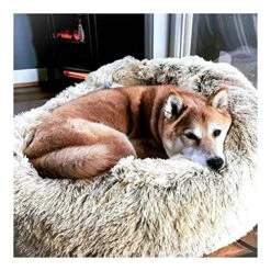 YangYan Dropship Faux Fur Dog Beds Orthopedic Donut Cat Pet Bed For Dropship Cama Perro Dogs - Self Warming Indoor Round Pillow Cuddler (Color : Gloves, Size : 40cm) -Dog Supply Store 619fI8yln6L