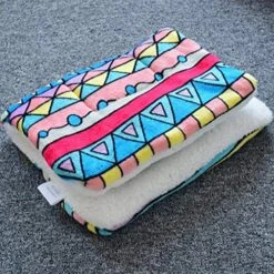 SONGBIRDTH Pet Bed,Coral Fleece Geometry Print Home Pet Puppy Cats Dog Carpet Blanket Pad Cushion,Breathable Cotton Blend,Removable Easy To Clean -Dog Supply Store 61Dnsm2nsbL