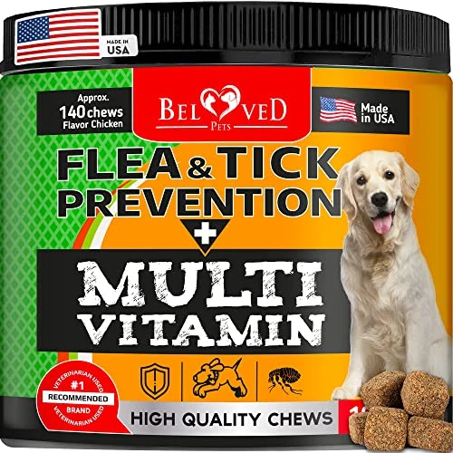 Flea And Tick Prevention Chewable Pills For Dogs - Revolution Oral Flea Treatment For Pets & Complex Multivitamin -Natural Pest Control & Defense Chews - Small Tablets Made In USA (10 Oz) 3 Flea And Tick Prevention Chewable Pills For Dogs - Revolution Oral Flea Treatment For Pets & Complex Multivitamin -Natural Pest Control & Defense Chews - Small Tablets Made In USA (10 Oz)