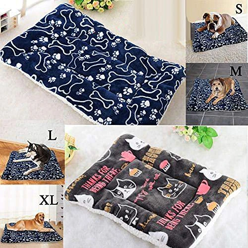 SONGBIRDTH Pet Bed,Winter Warm Pet Dog Puppy Cat Bed Cushion Mat Soft Fleece Kennel Blanket,Breathable Cotton Blend,Removable Easy To Clean Bone* XL 5 SONGBIRDTH Pet Bed,Winter Warm Pet Dog Puppy Cat Bed Cushion Mat Soft Fleece Kennel Blanket,Breathable Cotton Blend,Removable Easy To Clean Bone* XL - Image 3