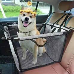 TUOCHUFUN Dog Car Seats For Medium Dogs 40 Lbs, Easy To Clean, Large Frame PVC Pipe Support, Breathable, Folding, Washable (Paw Print) -Dog Supply Store 61RkvYPg44L. AC