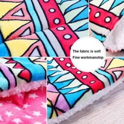 SONGBIRDTH Pet Bed,Coral Fleece Geometry Print Home Pet Puppy Cats Dog Carpet Blanket Pad Cushion,Breathable Cotton Blend,Removable Easy To Clean -Dog Supply Store 61mX0dDWT0L