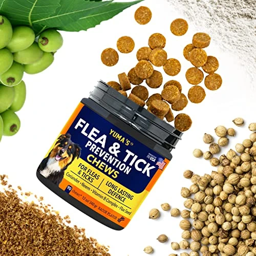 Yuma Natural Flea And Tick Chews For Dogs- Coriander, Neem. Flax Seed And Vitamins Complex For Flea And Tick Prevention For Dogs 6 Yuma Natural Flea And Tick Chews For Dogs- Coriander, Neem. Flax Seed And Vitamins Complex For Flea And Tick Prevention For Dogs - Image 4