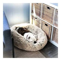 YangYan Dropship Faux Fur Dog Beds Orthopedic Donut Cat Pet Bed For Dropship Cama Perro Dogs - Self Warming Indoor Round Pillow Cuddler (Color : Gloves, Size : 40cm) -Dog Supply Store 61sZBHkMqYL