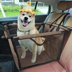 TUOCHUFUN Dog Car Seats For Medium Dogs 40 Lbs, Easy To Clean, Large Frame PVC Pipe Support, Breathable, Folding, Washable (Paw Print) -Dog Supply Store 61y097tQAL. AC